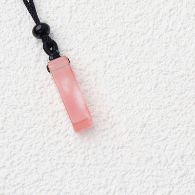 1PC Natural Stone Amethyst Rectangular Pendant Charms DIY Necklace Jewelry Accessories