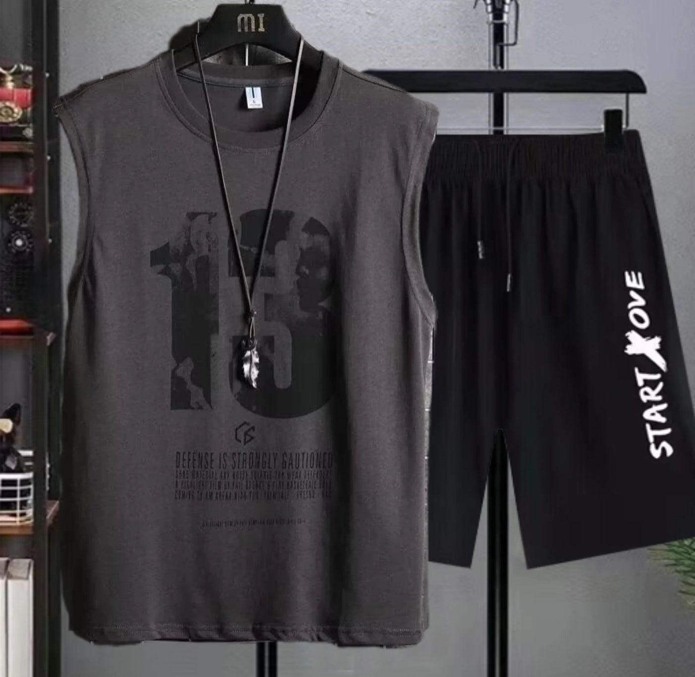 Men's Clothing 2025 New Men's Summer Casual Breathable 2-Piece T-Shirt + Shorts Suit Athletic Loose Fit Set Men's Tank Top - The world bestselling 