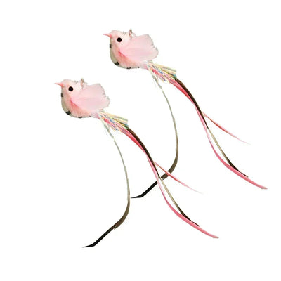 Simulation Bird Cat Toys Funny Interactive Peacock with Bell Cat Stick Toy for Kitten Playing Teaser Wand Toys Pet Cats Supplies