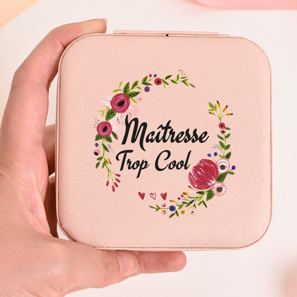 Thank You Mistress for This Great Year Jewelry Organizer Teacher's Day Gift for Her Garland Alphabet Jewelry Box Thanks teacher