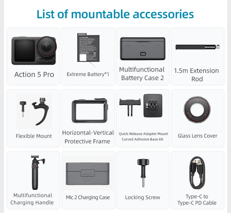 STARTRC for DJI Action 5pro sports camera PU storage bag DJI outdoor camera accessories box does not include sports camera