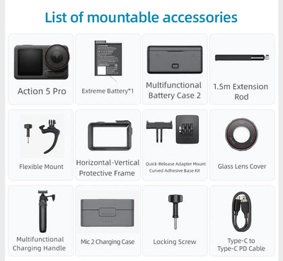 STARTRC for DJI Action 5pro sports camera PU storage bag DJI outdoor camera accessories box does not include sports camera