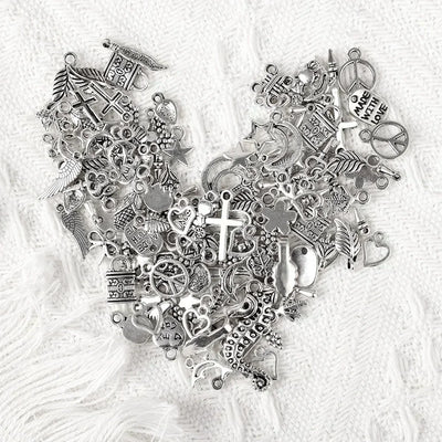 100/500pcs Tibetan Silver Mixed Pendant Animals Charms Beads for Jewelry Making Bracelet Earrings Necklace DIY Craft Art Charms