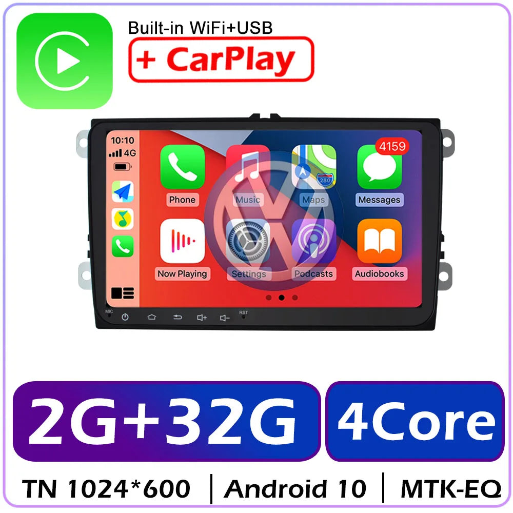 Car Android For VW Volkswagen Golf Polo Tiguan Passat b6 SEAT leon Skoda yeti Octavia Multimedia player 2 Din Car Radio CarPlay