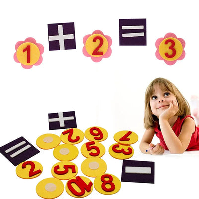 Kid Montessori Toys Felt Finger Numbers Math Toy Children Counting Early Learning For Toddlers Intelligence Develop 30*30cm