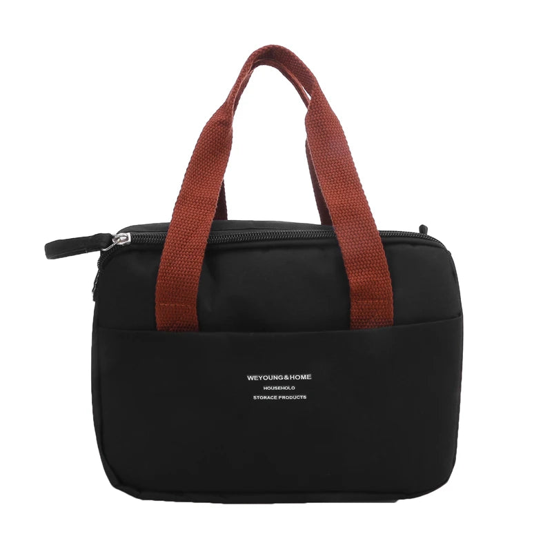 Fashionable New Large Capacity Lunch Bag Hand-held Lunch Box Bag Hand-held Diagonal Cross Insulated Bag Portable Lunch Bag