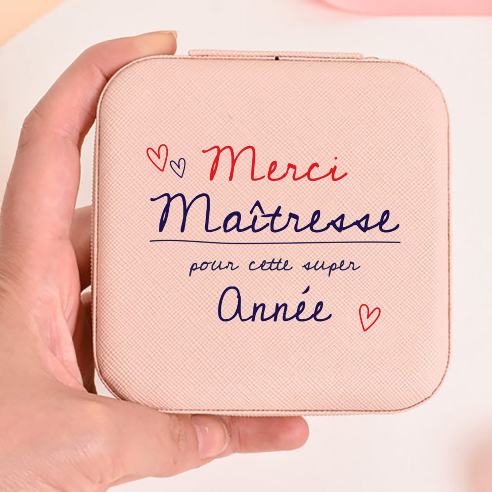 Thank You Mistress for This Great Year Jewelry Organizer Teacher's Day Gift for Her Garland Alphabet Jewelry Box Thanks teacher