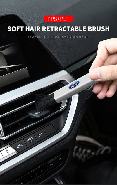 Car Telescopic Plastic Handle Wool Small Brush For Ford Focus mk2 mk3 Fiesta mk7 Ranger Mondeo mk4 S-MAX Kuga Mustang Auto Goods