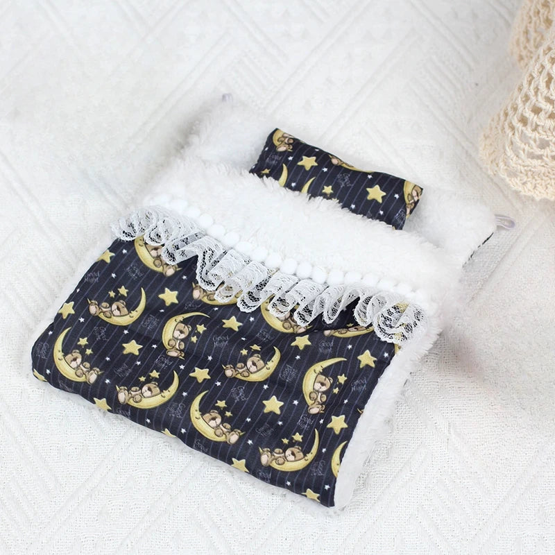 Doll Bed for Ropa Labubu V3 V4 Bed Pillows Sleeping Bag Pajama blindfold 1/12 BJD GSC Body9 DOD YMY Obitsu11 Doll Accessories