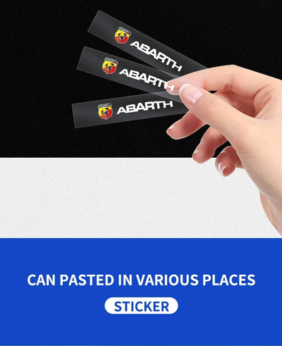 3D Metal Car Interior Dekoration Stickers Badges Auto Styling Decals For Abbas Abarth Punto 124/125/500 Stilo Ducato Car