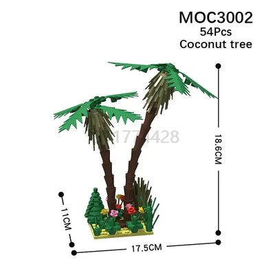 MOOXI City farm MOC Parts Figures Building Blocks Set Plant Tree Leaf Flower Grass Garden Model Friends Bricks Toys For Children