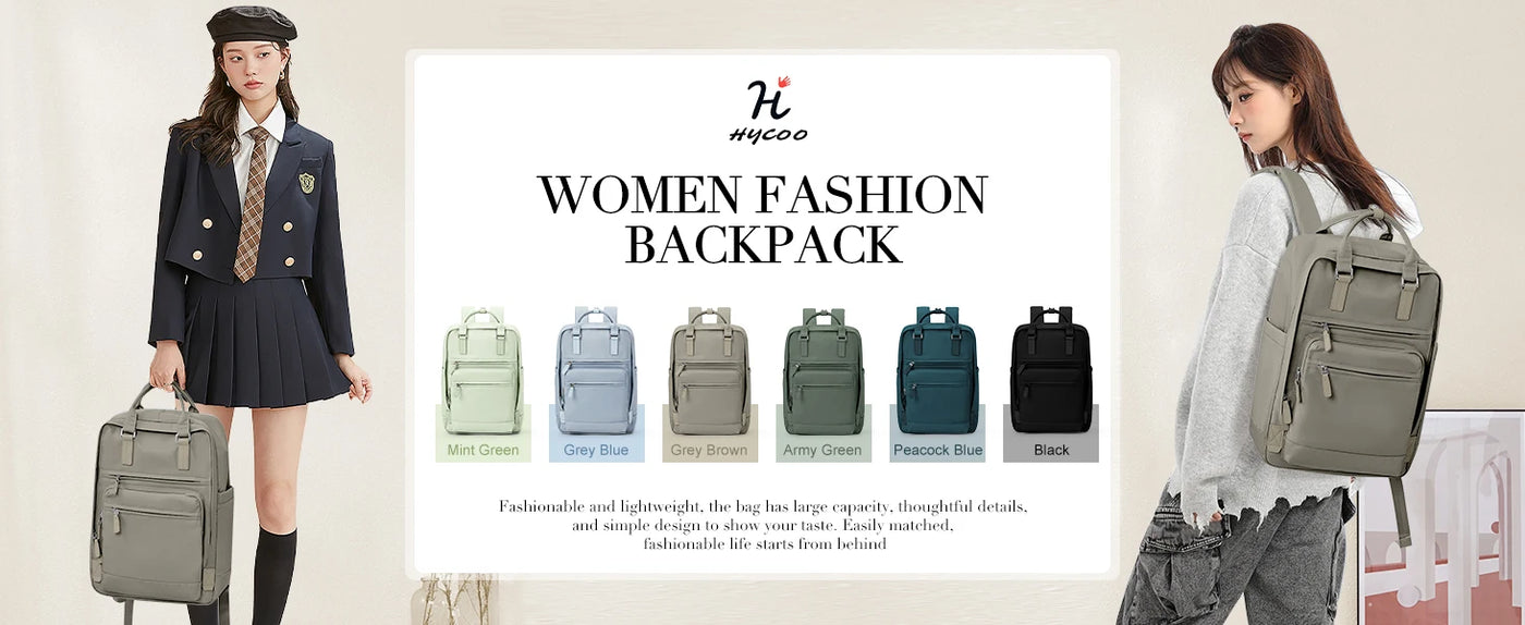 Girl's School Bag Laptop Backpacks Women's Commuter Nylon Informal Backpack, Casual Youth School Bookbag 2024 College Backpack