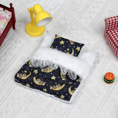 Doll Bed for Ropa Labubu V3 V4 Bed Pillows Sleeping Bag Pajama blindfold 1/12 BJD GSC Body9 DOD YMY Obitsu11 Doll Accessories