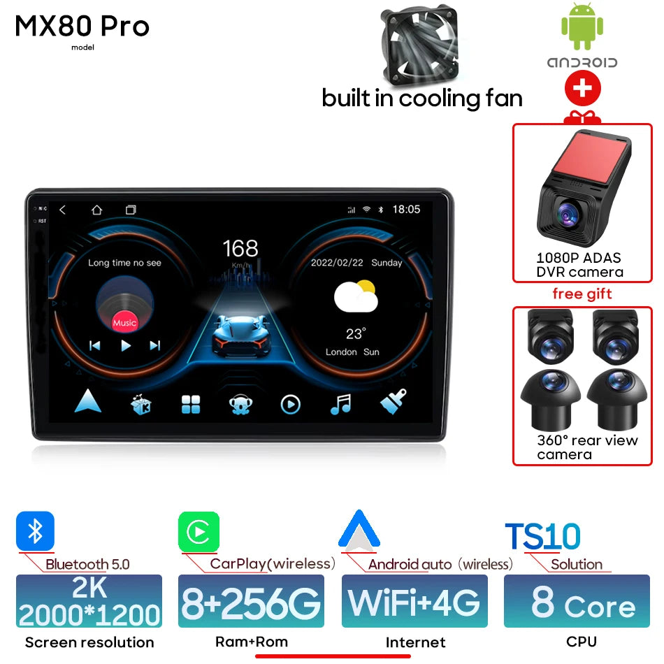 Android 15 For Citroen C2 C3 2001 2003 - 2010 GPS Navigation Multimedia Player Radio Stereo Wireless CarPlay Auto Wifi No 2din