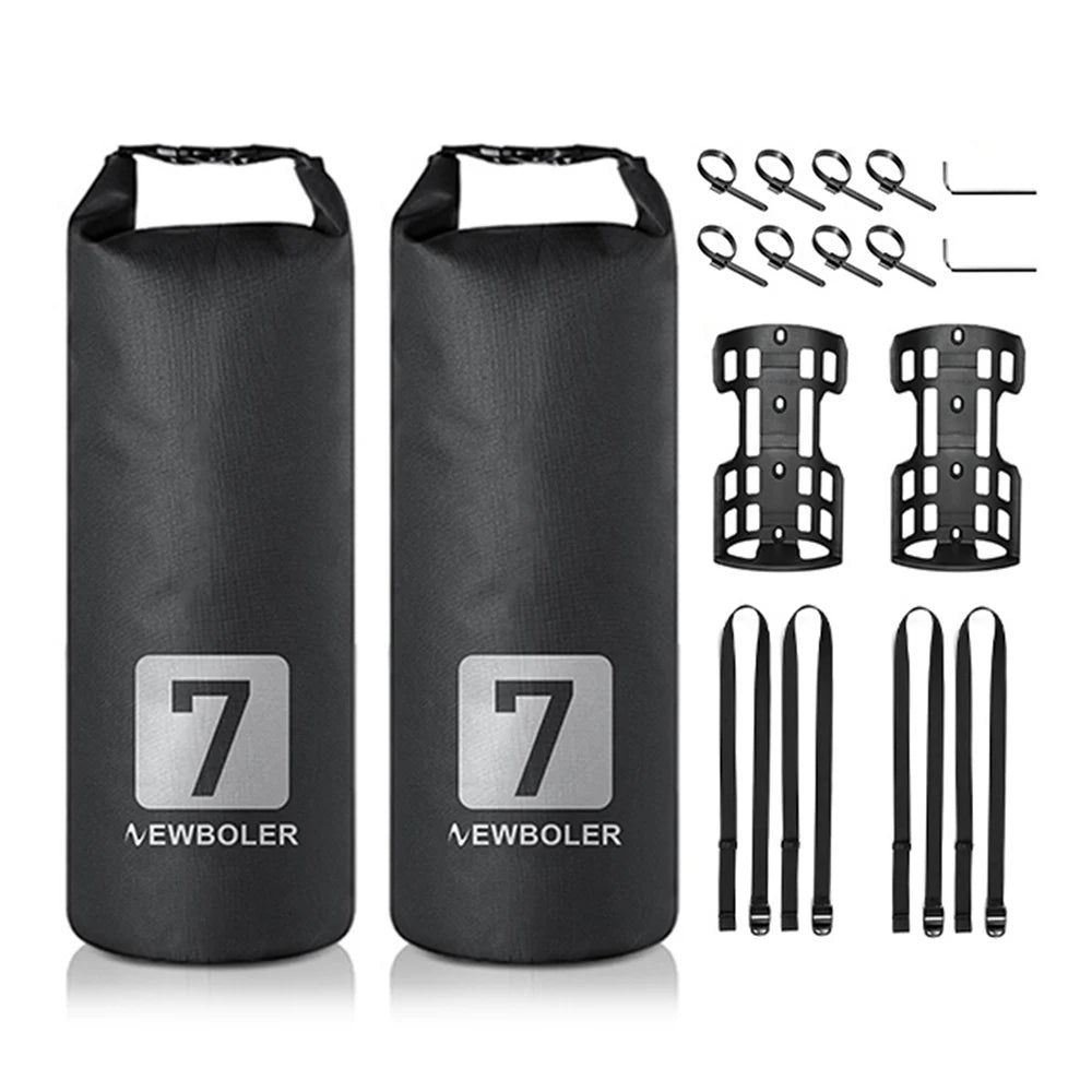 3L/7L Bike Fork Bag Waterproof Roll Top Dry Bag Bicycle Fork Bag Cycling Pack Bike Pannier New bicycle bag 2024
