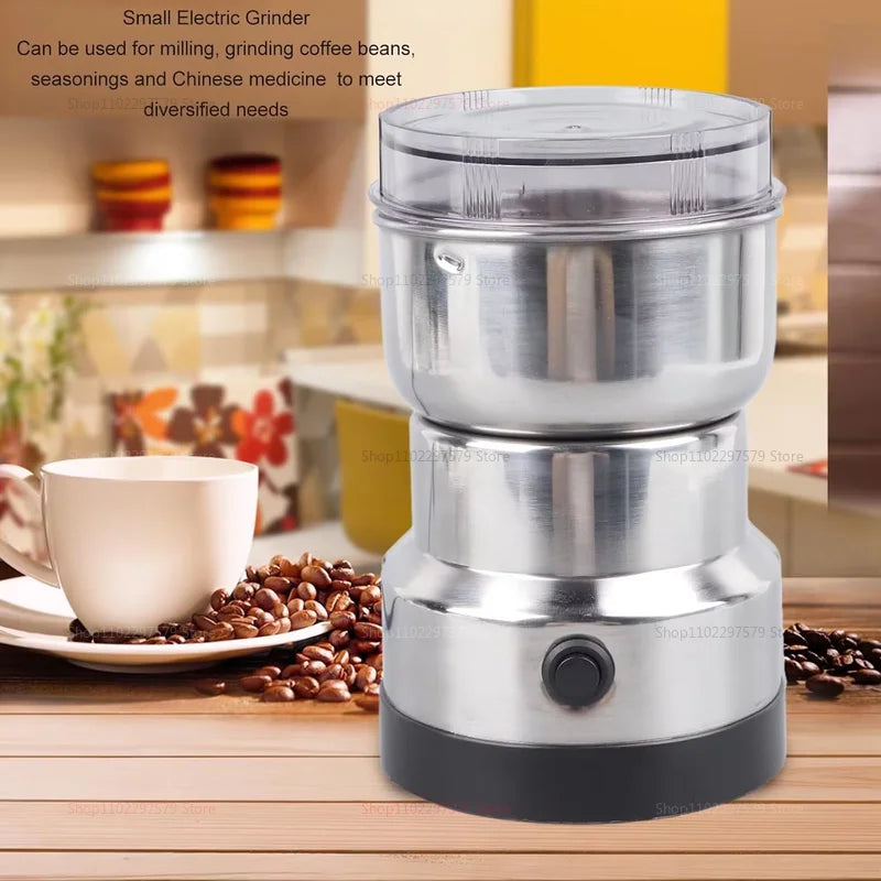 2025 Electric Spice Pepper Coffee Grinder 4-Blade Mini Grain Grinder 300ml Ultra-Fine Baby Food Mill Kitchen Household