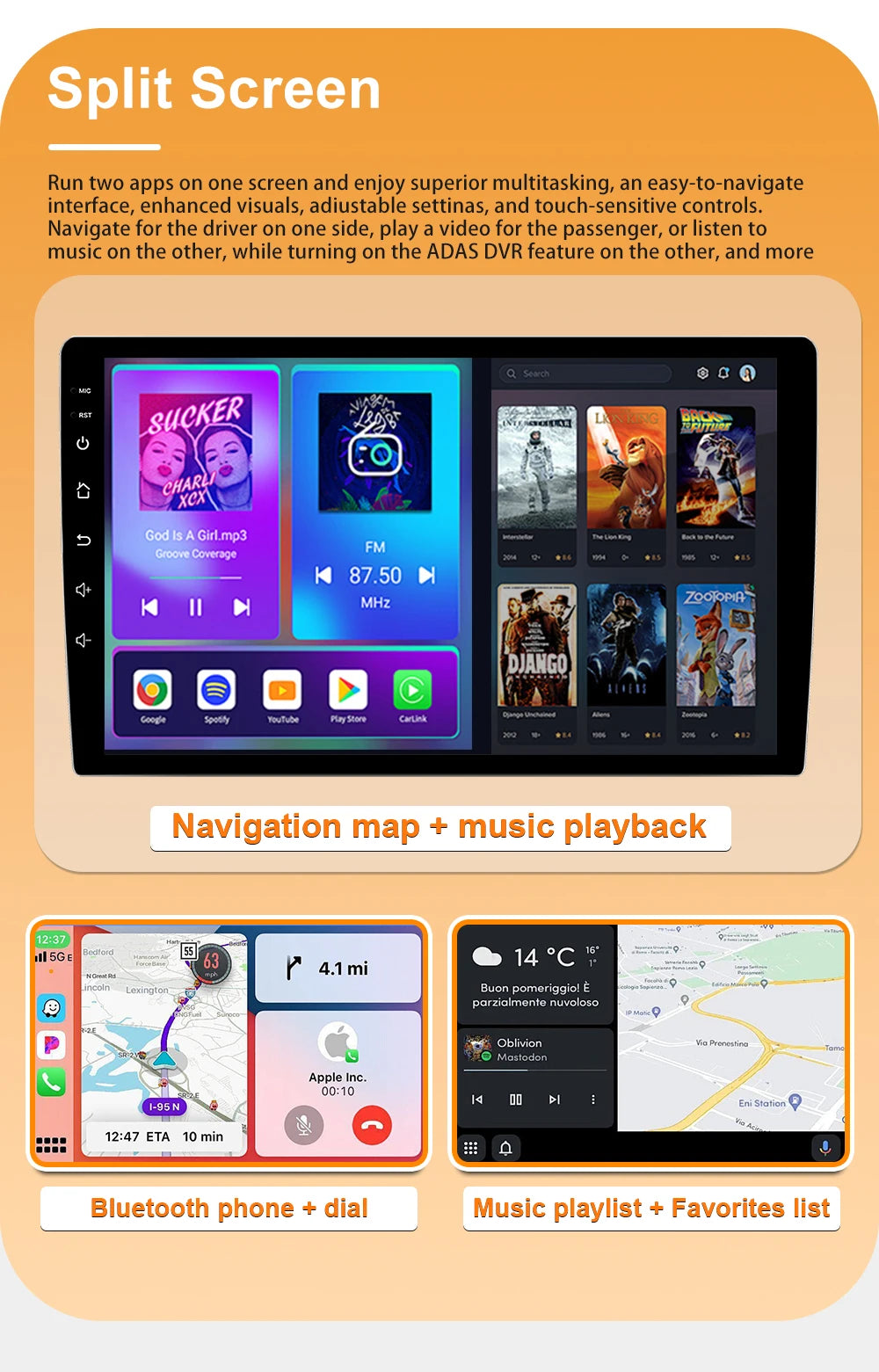 Android 15 For Citroen C2 C3 2001 2003 - 2010 GPS Navigation Multimedia Player Radio Stereo Wireless CarPlay Auto Wifi No 2din