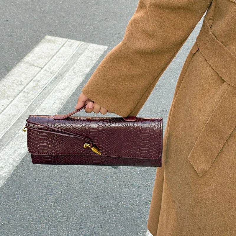 Large Capacity Women's Handbag Fashion Crocodile Pattern Square Bag Lady Purse Shoulder Messenger Bag Female Casual Tote Bag