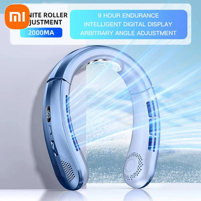 Xiaomi Portable Neck Fan 8800mAh MINI Electric Ventilador Silent Neckband Wearable Cooling FAN Rechargeable Neckband Air Coole