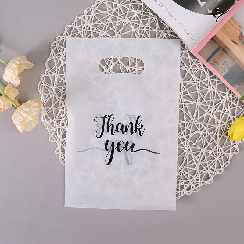 100PCS Thank You Gift Bags Candy Cookie Packaging Bag for Wedding Birthday Party Small Business Candy Pastry Store Packaging