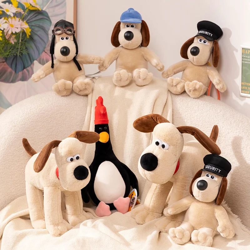 Original Wallace and Gromit Plush Toys Anime Cute Puppy Stuffed Dolls Kawaii Home Decor Birthday Gift Bag Pendant Key Chain