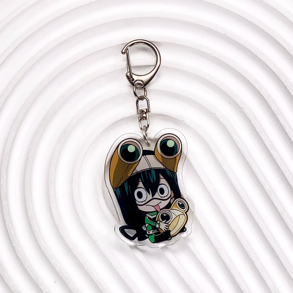 Anime Characters My Hero Academia Acrylic Car Keychain Accessories Trendy Bag Charm Backpack Pendant Keyring Gifts For Friends