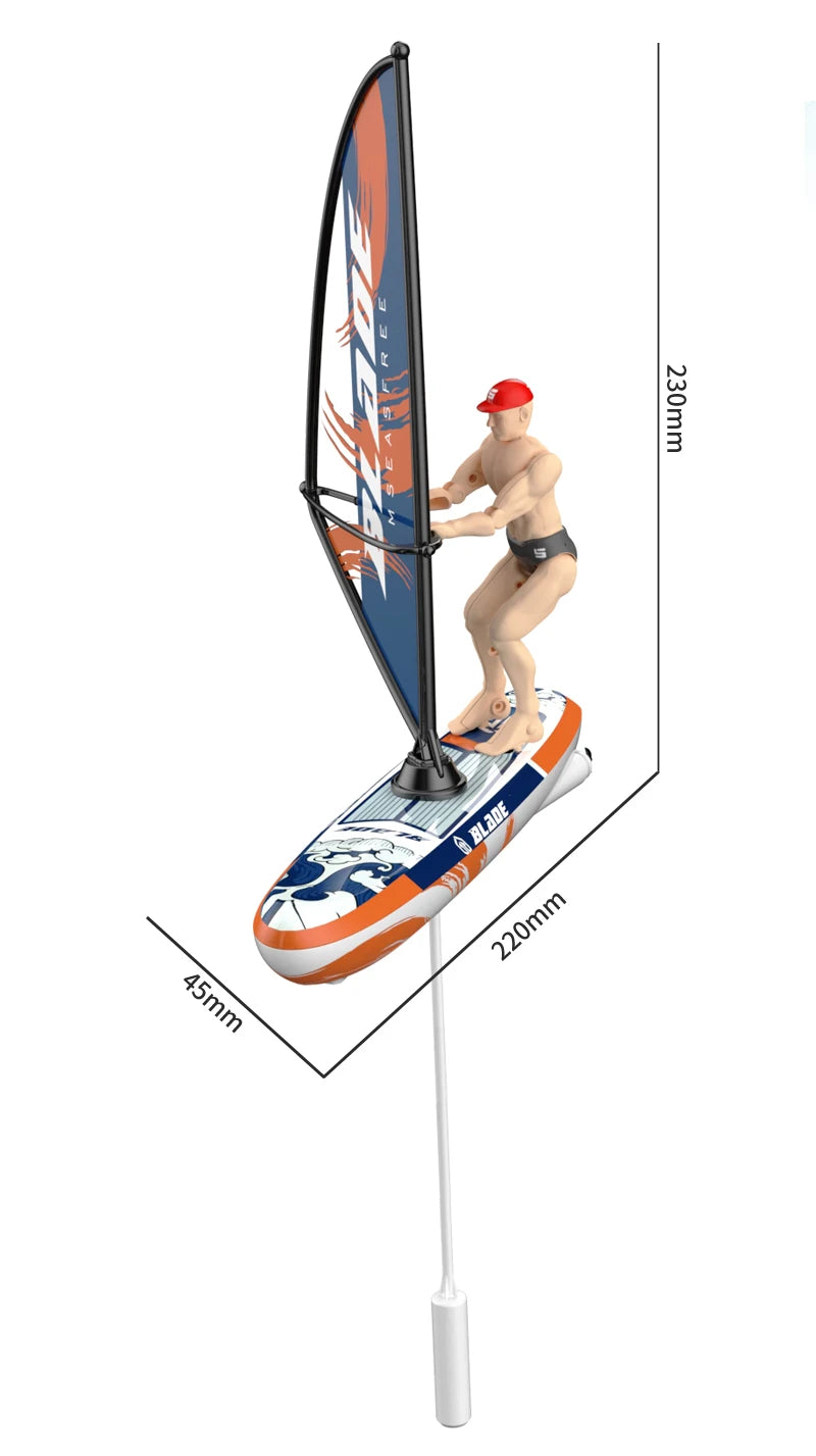 2.4G Remote Control Sailing Boat Doll Swinging Sailboat Model Decoration RC Racing Boat Kids Outdoor Balance Sailboat Water Toys