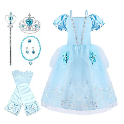 Rapunzel Dress for Girls Cinderella Belle Dress Up Fantasy Children Birthday Party Princess Costume Kids Halloween Clothes - The world bestselling 