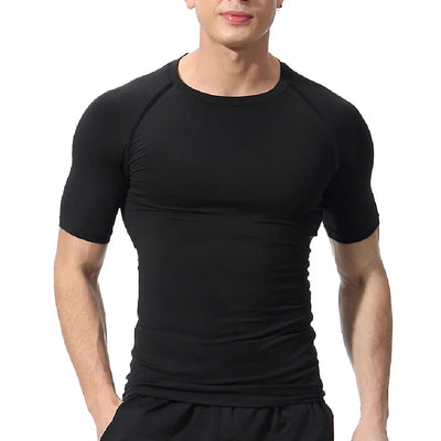 Sport T Shirt Men Quick Dry Short Sleeve Sport Tee Tops Gym Fitness Compression Shirt Training Running T-Shirt Men Rashgard - The world bestselling 