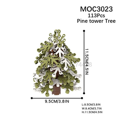 MOOXI City farm MOC Parts Figures Building Blocks Set Plant Tree Leaf Flower Grass Garden Model Friends Bricks Toys For Children