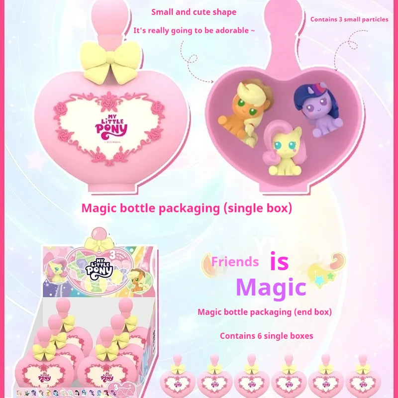 New My Little Pony Blind Box Friendship Is The Magic Bottle Mini Doll Cute Desktop Ornaments Trend Toys Children'S Birthday Gift