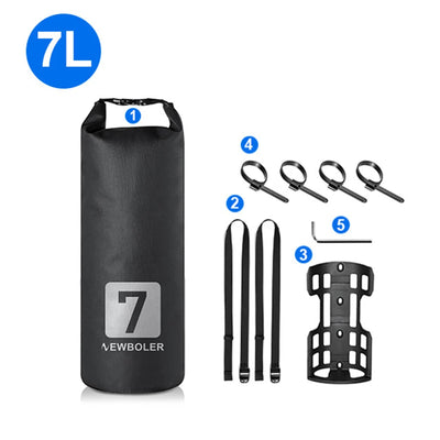 3L/7L Bike Fork Bag Waterproof Roll Top Dry Bag Bicycle Fork Bag Cycling Pack Bike Pannier New bicycle bag 2024