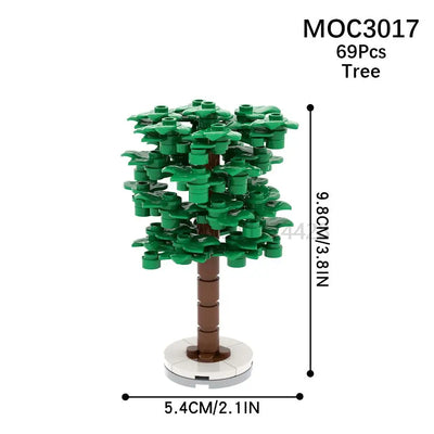 MOOXI City farm MOC Parts Figures Building Blocks Set Plant Tree Leaf Flower Grass Garden Model Friends Bricks Toys For Children