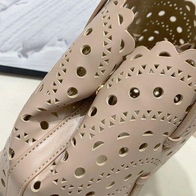 Women's Designer Brand Luxury Round Wave Large Capacity Shopping Tote Handbag Carved Basket Lady Shoulder Crossbody Mother Bag