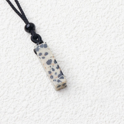 1PC Natural Stone Amethyst Rectangular Pendant Charms DIY Necklace Jewelry Accessories