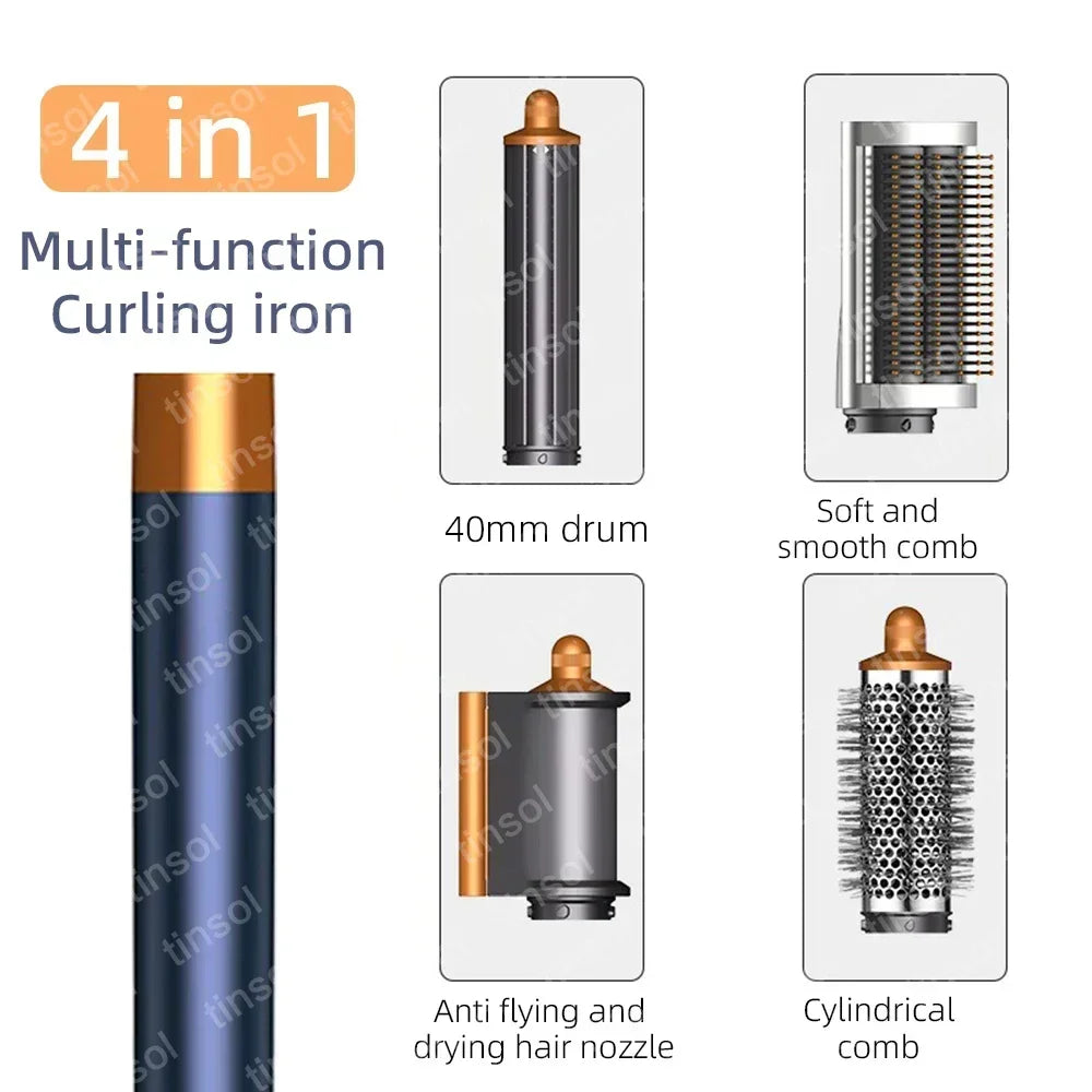 6-in-1 Multi-Function Hair Dryer Styling Tool Curling Iron Hot Air Brush Curling Rod Salon Professional Hair Styler