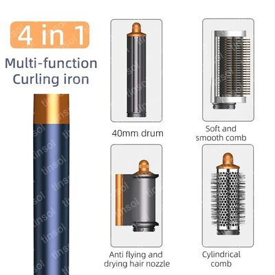 6-in-1 Multi-Function Hair Dryer Styling Tool Curling Iron Hot Air Brush Curling Rod Salon Professional Hair Styler