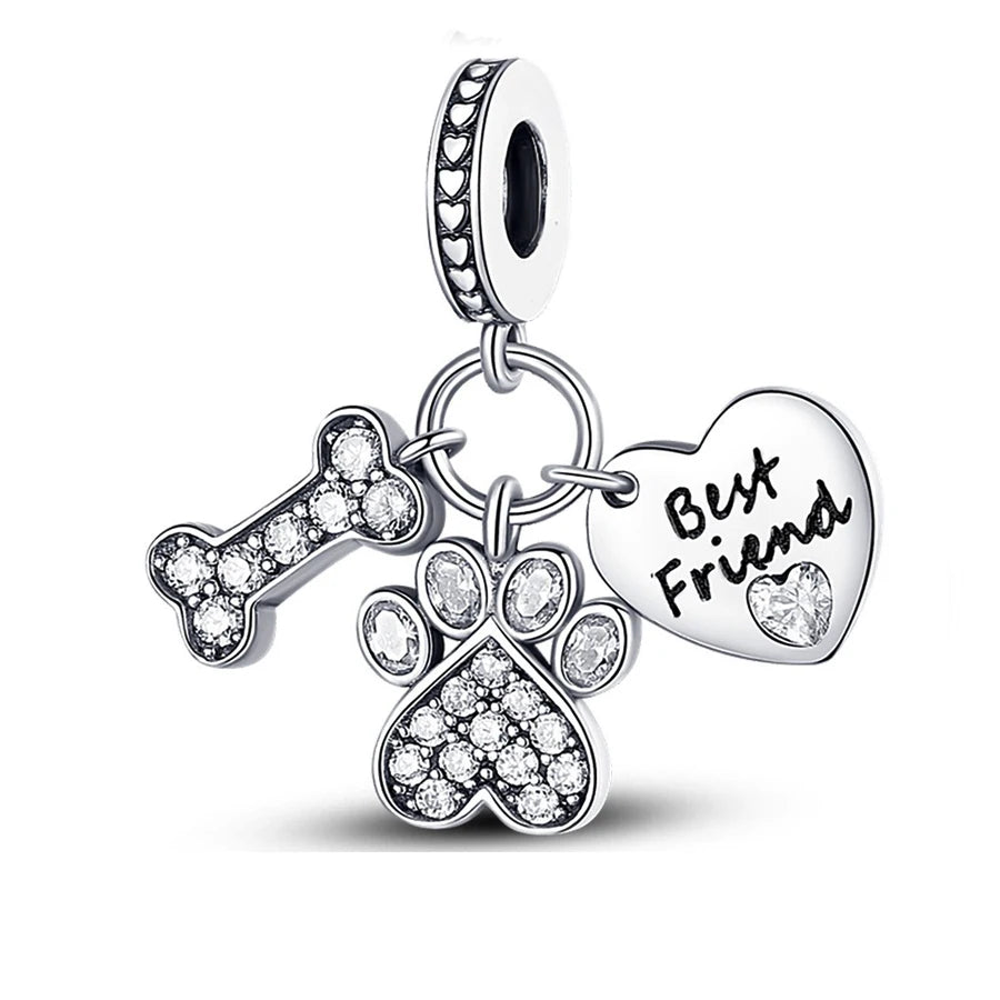 1Pcs/lot High Quality Zinc Alloy Silver Plated Large Hole Bead DIY  Accessories Gift Bead Jewelry Women's Bracelet Silvering