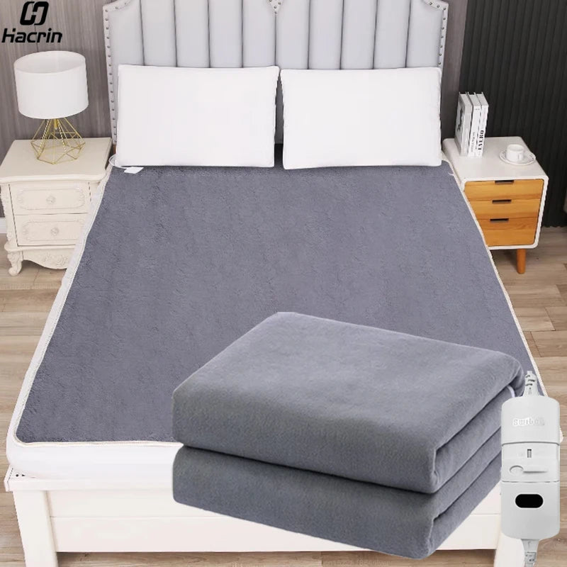 Electric Blanket 220V Electric Heating Blanket Heated Bed Blanket Electric Heating Pad for Bed Thermal Mattress Body Heating Mat