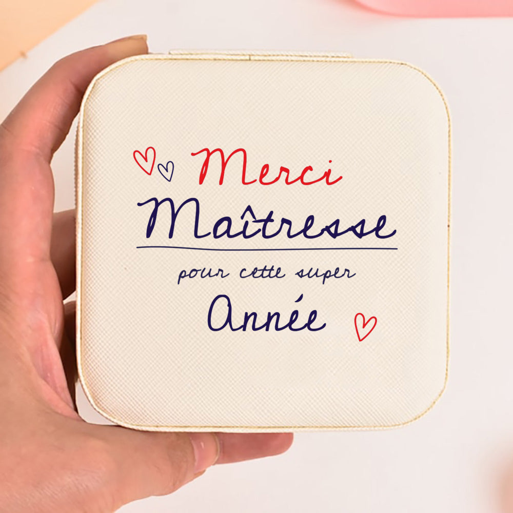 Thank You Mistress for This Great Year Jewelry Organizer Teacher's Day Gift for Her Garland Alphabet Jewelry Box Thanks teacher