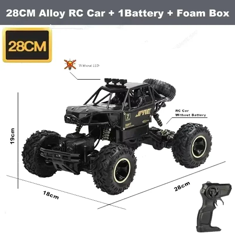 New 4WD RC Car 1:12 Off Road 4x4 Remote Control Cars Radio Buggy Truck Racing Drift with Led Lights Toys Gift for Children Adult
