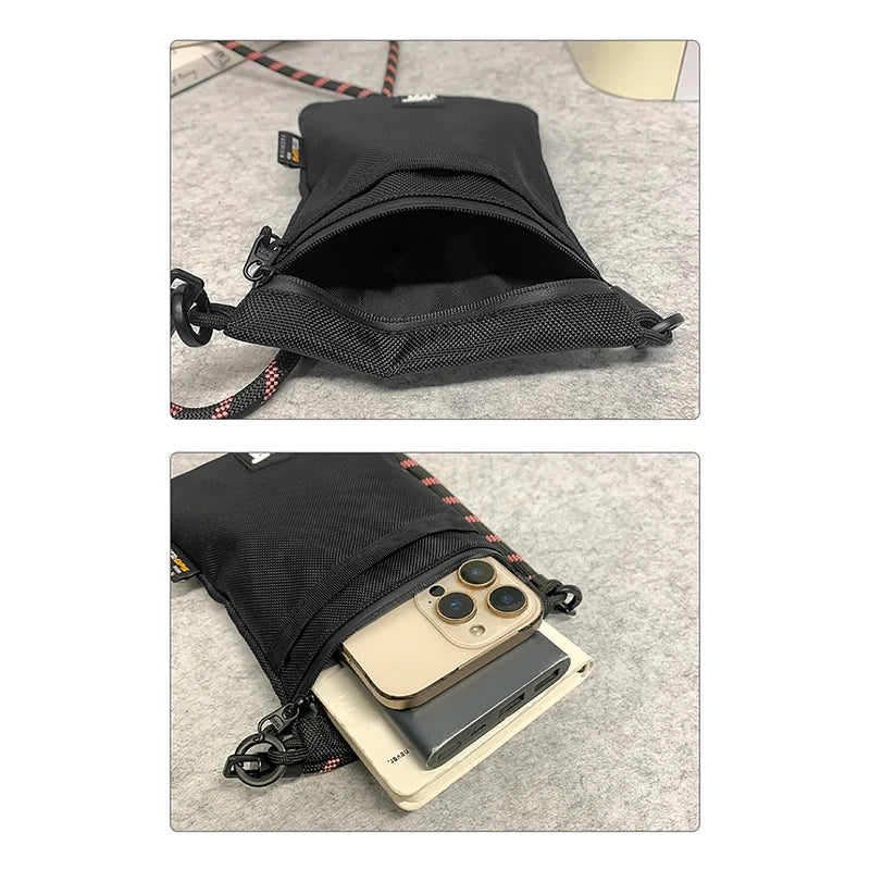 Original Design Nylon Messenger Bag Unisex Waterproof Crossbody Shoulder Bag for Men Women Urban Streetwear Travel Phone Storage