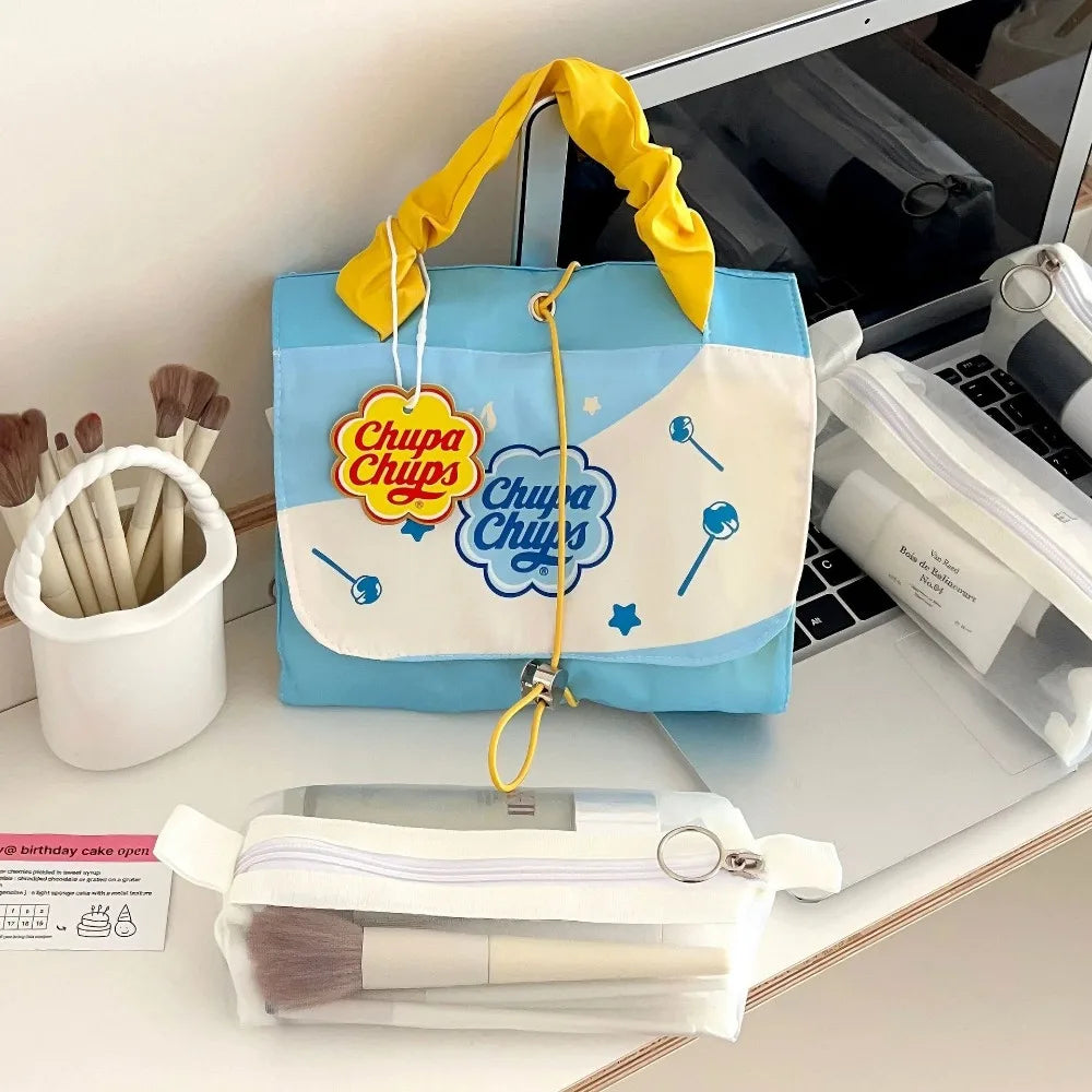 Ladies' Detachable Makeup Bag Women's Three in One Portable Folding Storage Handbag