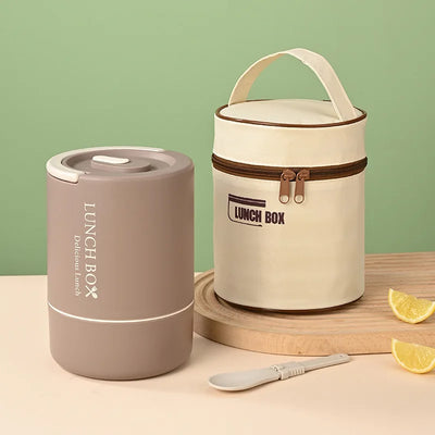 1200ml Stainless Steel 304 Thermal Lunch Box With Bag 3 Layers Large Capacity Bento Box BPA Free School Office Food Container