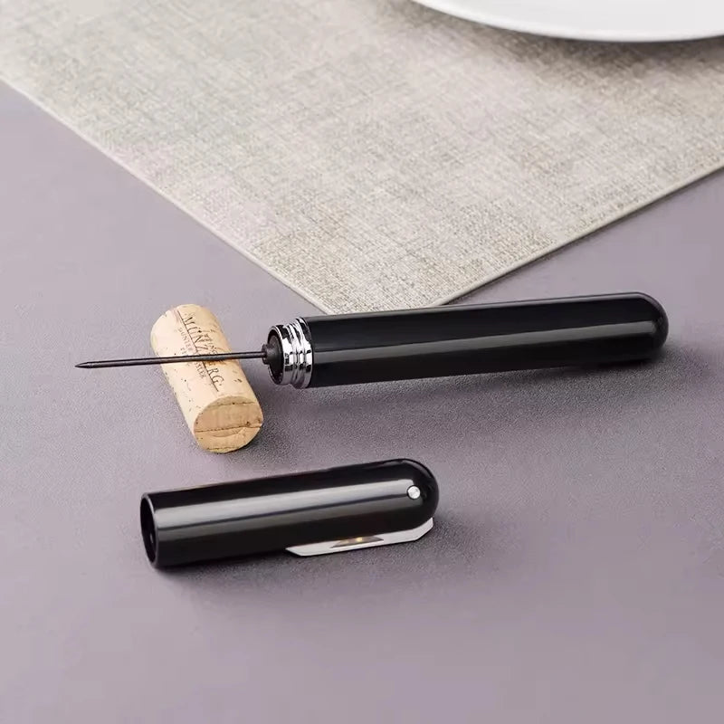 Portable Handheld 2-in-1 Air Pressure Wine Opener with Air Pump And Cork Remover Foil Cutter Compact Desktop Cicerone for Party