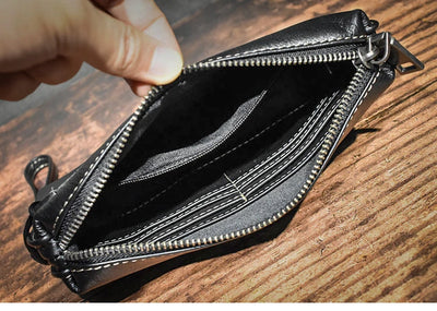 ROOG Men's Genuine Leather Clutch High Quality Long Wallet Women's Luxury Mobile Phone Bag Credit Card Holder Purse Wrist Bags