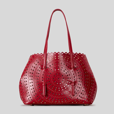 Women's Designer Brand Luxury Round Wave Large Capacity Shopping Tote Handbag Carved Basket Lady Shoulder Crossbody Mother Bag