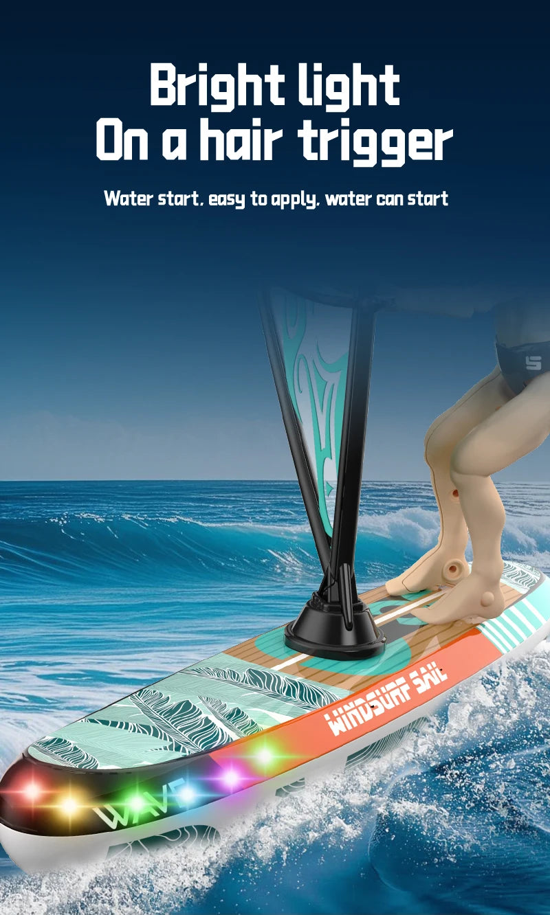 2.4G Remote Control Sailing Boat Doll Swinging Sailboat Model Decoration RC Racing Boat Kids Outdoor Balance Sailboat Water Toys