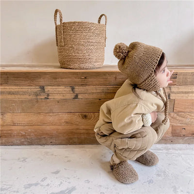 Children's Clothing From 2 To 7 Years Winter Kids Warm Cotton-Padded Trousers Baby Girls Thick Pants Toddler Boys Wear Clothes