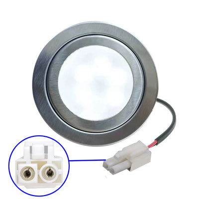 2-Pack DC 12V Kitchen Cabinet Smoke Light Range Hood Light 1.5W 68mm Stove Cabinet Smoke Vent Extractor Light Bulb White 6000K